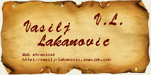 Vasilj Lakanović vizit kartica